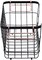 Stackable Metal Wire Rectangular Storage Basket Set (Black) 6.4"D x 12.2"W x 5.6"H